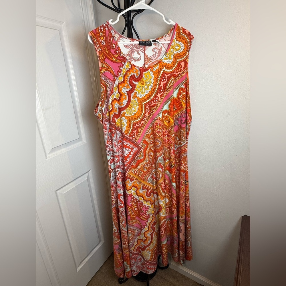 Colorful Paisley Sleeveless Dress